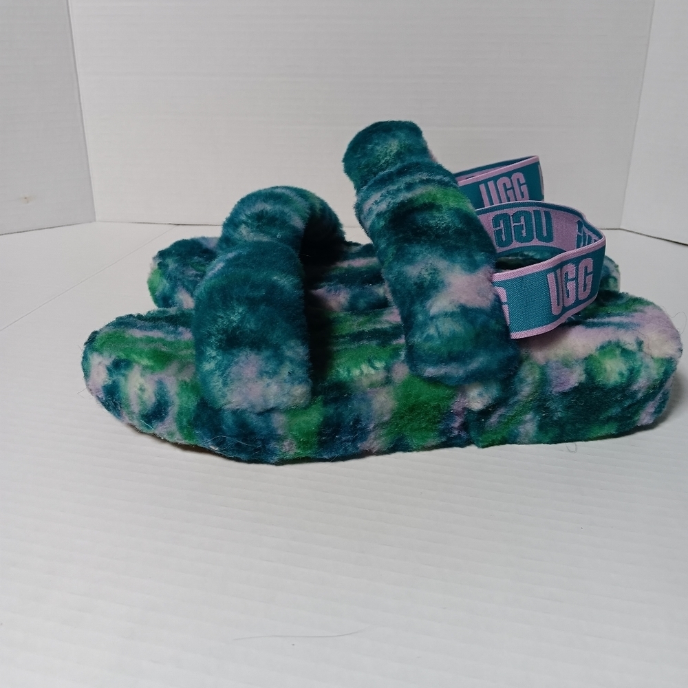 Ugg OH Yeah Shearling Tie dyed Slingback size11 - Picture 3 of 7